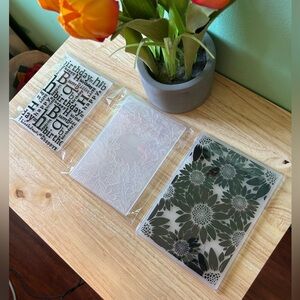 Floral and Textured Embossing Folders